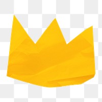 PNG Golden crown, paper craft element