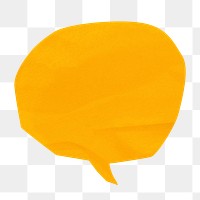 PNG Yellow speech bubble, communication paper element, transparent background