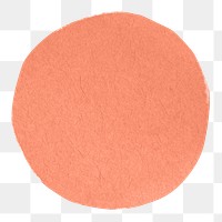 PNG Peachy circle  shape, paper craft element, transparent background