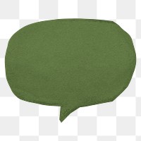 PNG Green speech bubble, communication paper element, transparent background