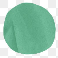 PNG Green circle  shape, paper craft element, transparent background