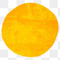 PNG Yellow circle  shape, paper craft element, transparent background
