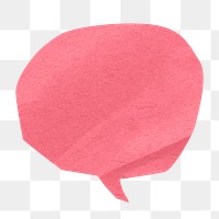 PNG Pink speech bubble, communication paper element, transparent background