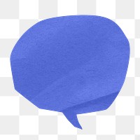 PNG Blue speech bubble, communication paper element, transparent background