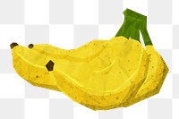 PNG Banana fruit, food paper craft element, transparent background