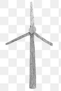 PNG Wind turbine, environment paper craft, transparent background