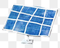 PNG Solar panel, environment paper craft, transparent background