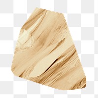 PNG Wooden abstract shape, paper craft element, transparent background