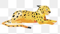 PNG Leopard tiger, animal paper craft, transparent background