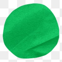 PNG Green  circle shape, paper craft element, transparent background