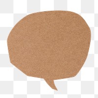 PNG Brown speech bubble, communication paper element, transparent background