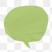 PNG Green speech bubble, communication paper element, transparent background