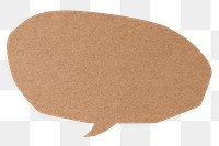 PNG Brown speech bubble, communication paper element, transparent background