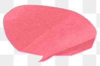 PNG Pink speech bubble, communication paper element, transparent background