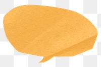 PNG Orange speech bubble, communication paper element, transparent background