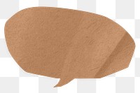 PNG Brown speech bubble, communication paper element, transparent background