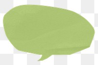 PNG Green speech bubble, communication paper element, transparent background