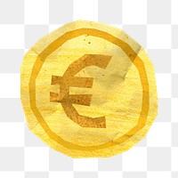 PNG European coin money, transparent background