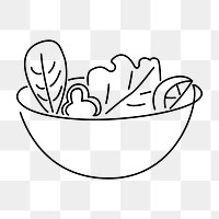 Garden salad png, aesthetic illustration, transparent background