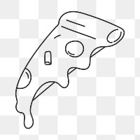 Cheesy pizza png, aesthetic illustration, transparent background