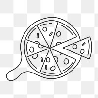 Pizza plate png, aesthetic illustration, transparent background