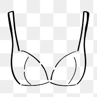 Women's bra png, aesthetic illustration, transparent background