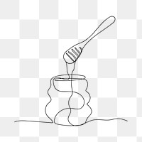 Honey dipper png, aesthetic illustration, transparent background