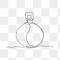 Perfume bottle png, aesthetic illustration, transparent background