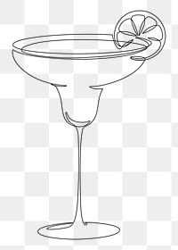 Lemon cocktail png, aesthetic illustration, transparent background