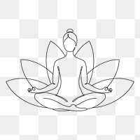 Wellness lotus png, aesthetic illustration, transparent background