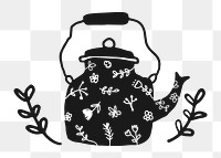 Tea time png, aesthetic illustration, transparent background