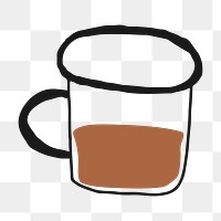 Coffee cup png, aesthetic illustration, transparent background