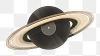 PNG Vinyl record Saturn ring, music remix, transparent background