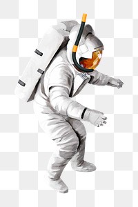 PNG Floating astronaut, spaceman illustration, transparent background