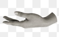 PNG Woman's palm hand gesture, transparent background