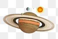PNG Saturn planet, space graphic, transparent background