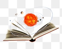 PNG Astronomy education, open book remix, transparent background