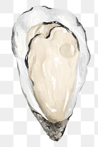 PNG Fresh oyster, seafood illustration, transparent background