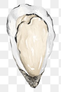 PNG Fresh oyster, seafood illustration, transparent background