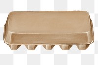 Egg carton png, object illustration, transparent background