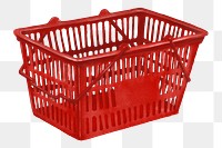 PNG Red shopping basket, illustration, transparent background