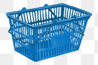 PNG Blue shopping basket, illustration, transparent background