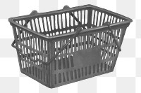 PNG Gray shopping basket, illustration, transparent background