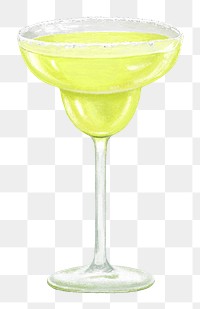 PNG Margarita cocktail, alcoholic drinks illustration, transparent background