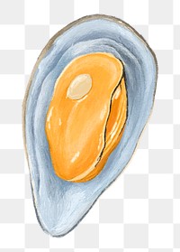 PNG Mussel, shellfish seafood illustration, transparent background