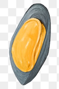 PNG Mussel, shellfish seafood illustration, transparent background