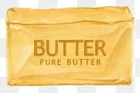 Pure butter png, dairy product illustration, transparent background
