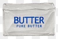 Pure butter png, dairy product illustration, transparent background