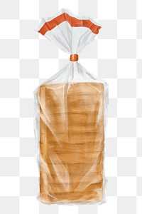 PNG Bread loaf, breakfast food illustration, transparent background