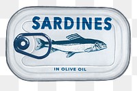 PNG Canned sardines, food illustration, transparent background